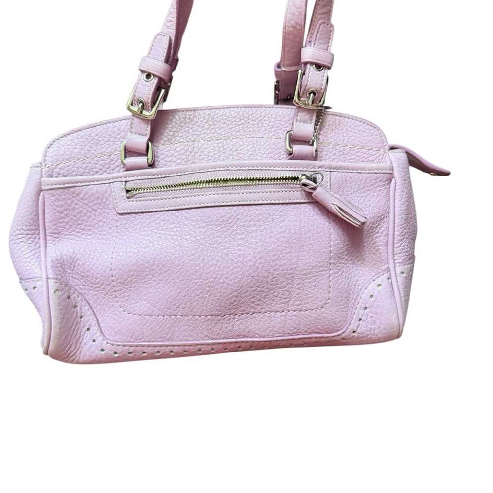 Vintage Lilac Leather Shoulder Bag